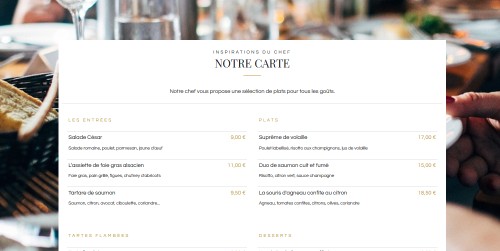 Aperçu du site